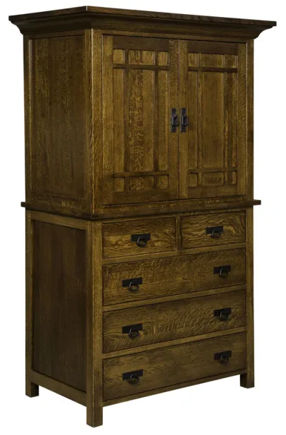 Kingston Prairie 5 Drawer 2 Door Armoire