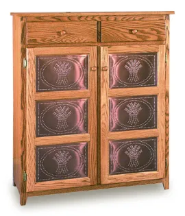 Classic 41&quot; Pie Safe with Metal Inserts Door
