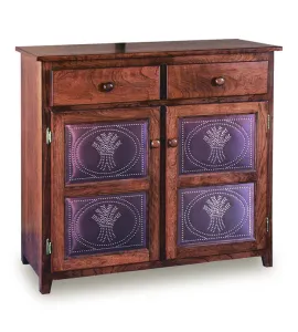 Classic 37"h Pie Safe with Metal Inserts Door