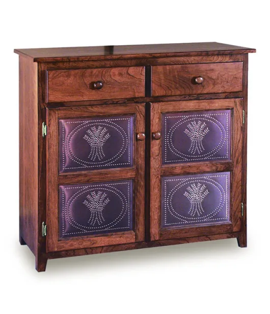 Classic 37"h Pie Safe with Metal Inserts Door