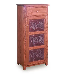 Classic 22" Pie Safe with Drawer &amp; Metal Inserts Door