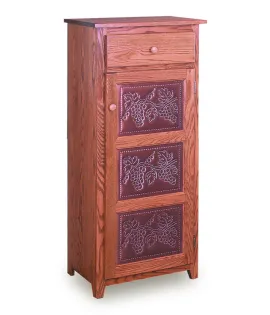 Classic 22&quot; Pie Safe with Drawer &amp; Metal Inserts Door