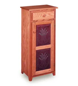 Classic 18" Pie Safe with  Drawer &amp; Metal Inserts Door