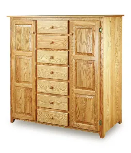 Classic 50&quot; Pie Safe with 7 Drawer &amp; Raised Panel Door