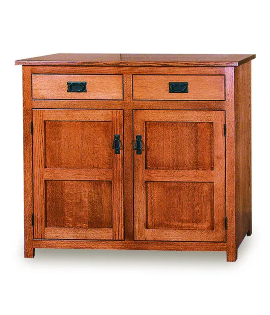 Mission 38"h Pie Safe with  Drawer & Reverse Panel Door