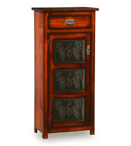 Mission 23" Pie Safe with  Drawer &amp; Metal Inserts Door