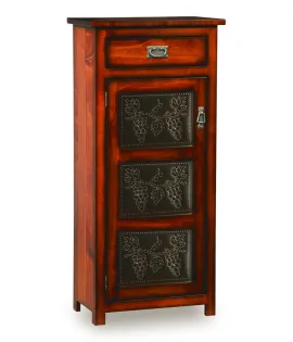 Mission 23&quot; Pie Safe with  Drawer &amp; Metal Inserts Door