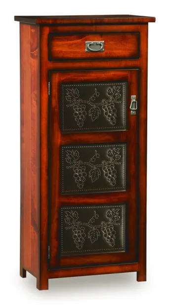 Mission 23" Pie Safe with  Drawer & Metal Inserts Door