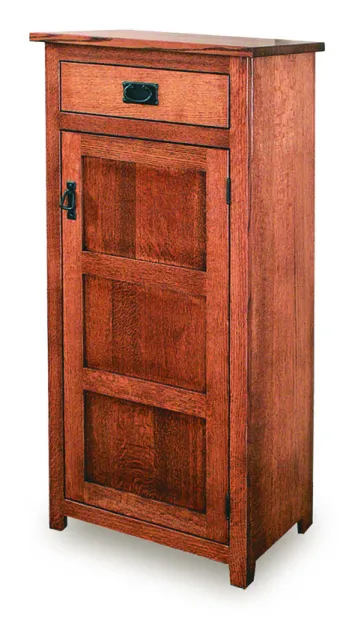 Mission 23" Pie Safe with  Drawer & Reverse Panel Door