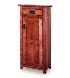 Mission 19" Pie Safe with  Drawer &amp; Reverse Panel Door