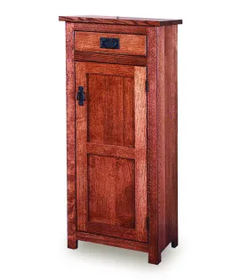 Mission 19&quot; Pie Safe with  Drawer &amp; Reverse Panel Door
