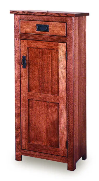 Mission 19" Pie Safe with  Drawer & Reverse Panel Door