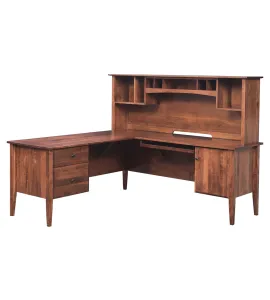 MH Hampton L Corner Desk with Hutch