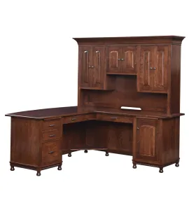 Henry Stephen's L Corner Desk with Hutch