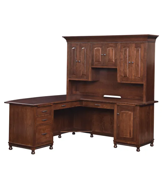 Henry Stephen's L Corner Desk with Hutch