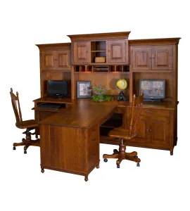 Henry Stephen's Partner Desk Hutch