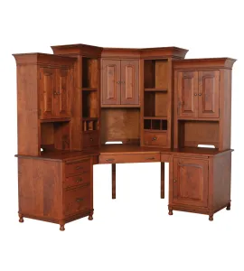 Henry Stephen's Corner Desk with Hutch