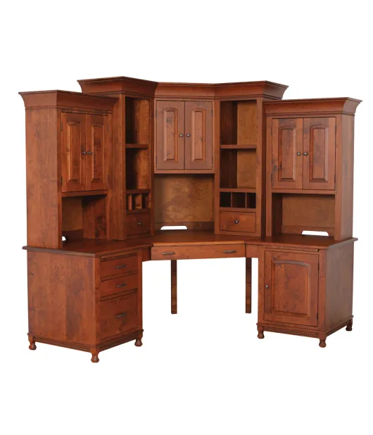 Henry Stephen's Corner Desk with Hutch