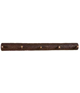 48&quot; Split Log Coat Hanger with 5 Hooks in Multiple Woods