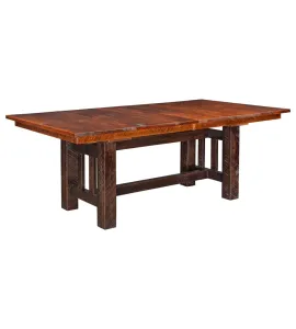 Rough Cut Maplewood Trestle Table