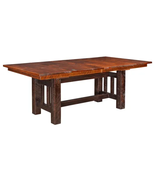Rough Cut Maplewood Trestle Table