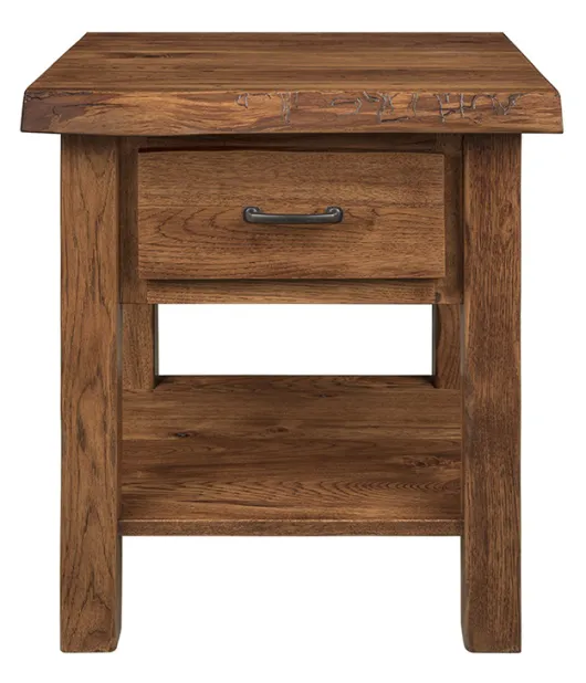 Crosslake Live Edge 1 Drawer Night Stand
