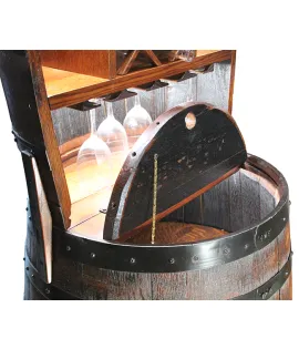 RB Barrel Hutch with 12 Bottle Holder