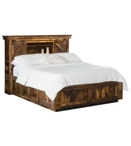 Bookcase Headboard Platform Bed, Style IT-307