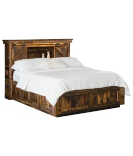 Bookcase Headboard Platform Bed, Style IT-307