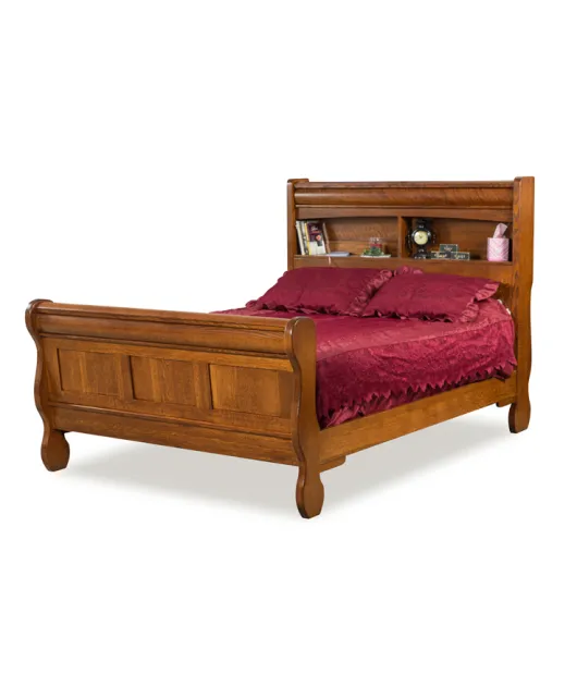 Old Classic Sleigh Bookcase Bed