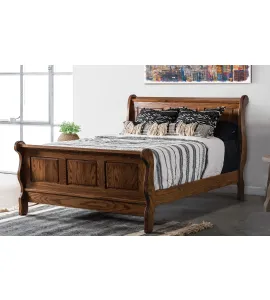 Classic Raised Panel Sleigh Bed