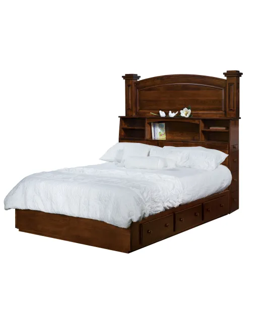 Lexington Bookcase Platform Bed, Style IT-304