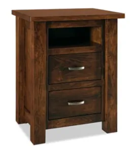Heidi 2 Drawer Night Stand with Opening