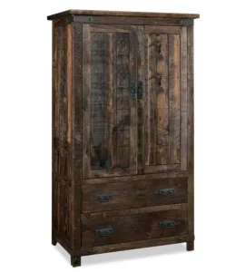 Ironwood 2 Drawer 2 Door Armoire