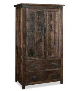 Ironwood 2 Drawer 2 Door Armoire