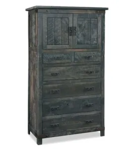 Ironwood 6 Drawer 2 Door Chest Armoire
