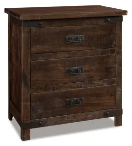 Ironwood 3 Drawer Night Stand