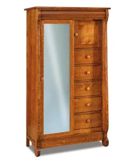 Old Classic Sleigh Chifferobe with Sliding Door