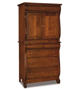 Old Classic Sleigh 37" 4 Drawer 2 Door Armoire