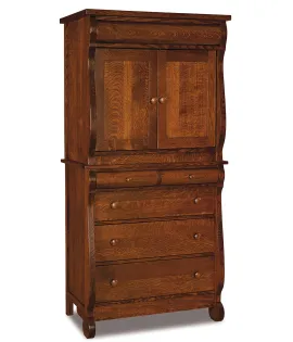 Old Classic Sleigh 37&quot; 4 Drawer 2 Door Armoire
