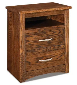 Denver 2 Drawer Nightstand with Opening