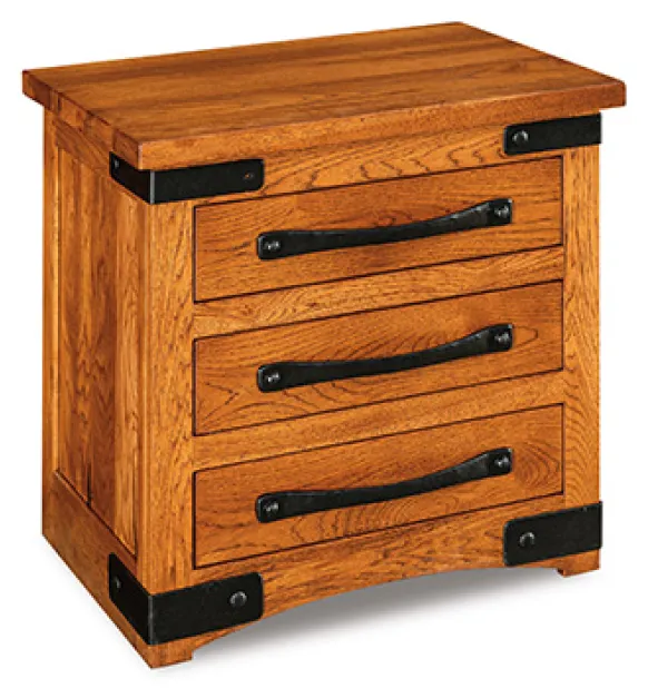 Orewood 025 - 3 Drawer Night Stand