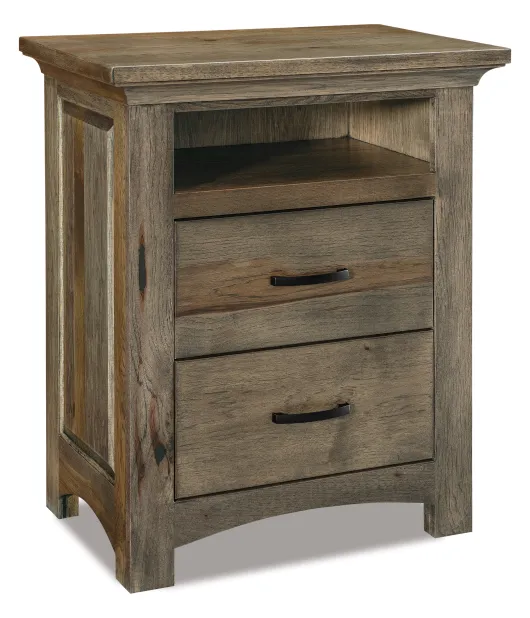 Abby 2 Drawer Nightstand with opening