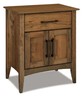 Atlantic 1 Drawer 2 Door Nightstand