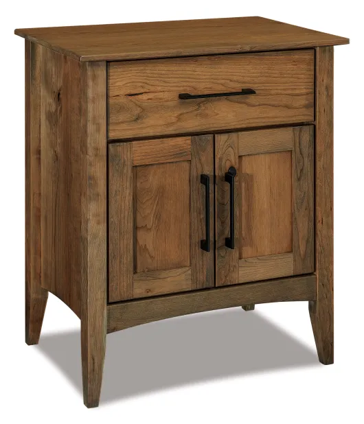 Atlantic 1 Drawer 2 Door Nightstand