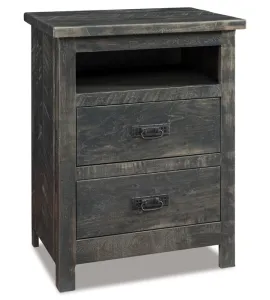 Dumont 2 Drawer Night Stand with Opening