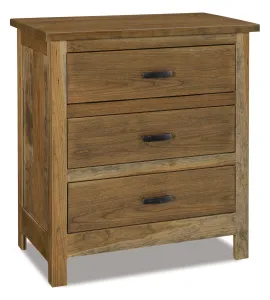 Flush Mission 30" 3 Drawer Nightstand
