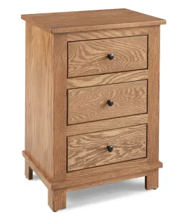 Simplicity Flint 3 Drawer Nightstand