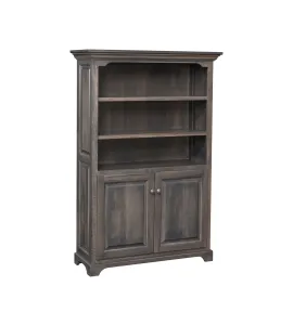 MH Kingston 36" Raised Panel Bookcase with Bottom Doors