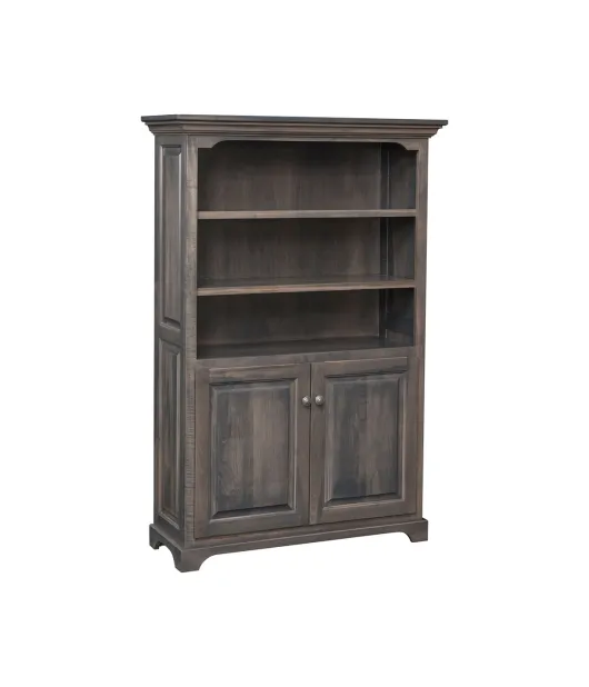 MH Kingston 36" Raised Panel Bookcase with Bottom Doors